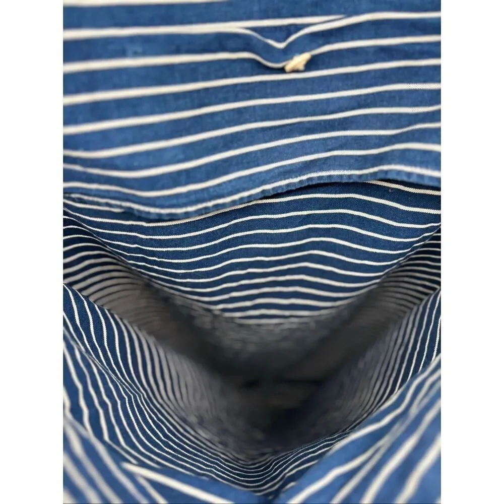 Lauren Ralph Lauren Blue White Stripe Pillowcases Shams Set of 2